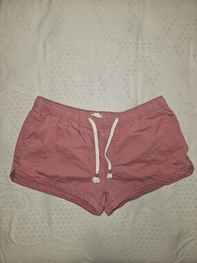 Roxy Oceanside Linen Blend Beach Shorts Coral Pink Orange Size XL